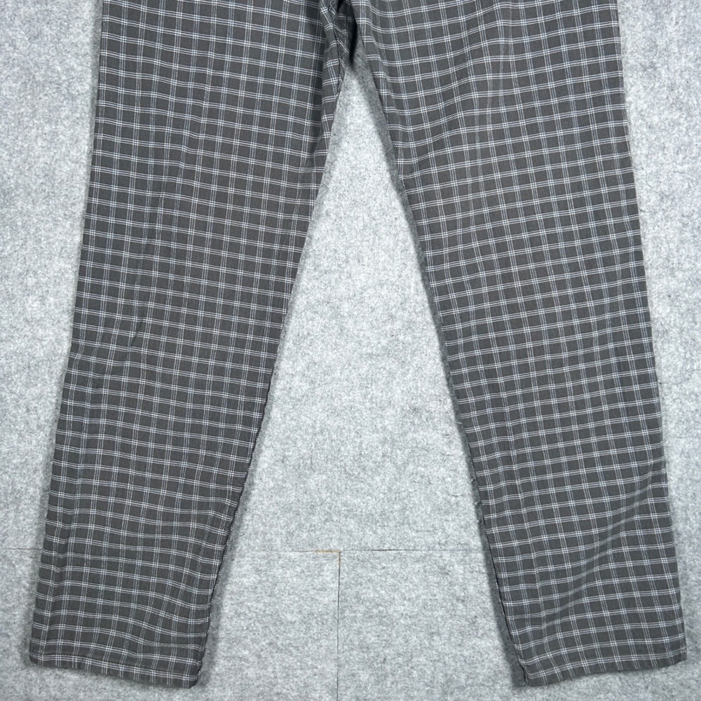 vintage Levi's SilverTab Denim jean Men 32x30(32x30) Gray grid Plaid Relaxed 90s - Picture 14 of 16
